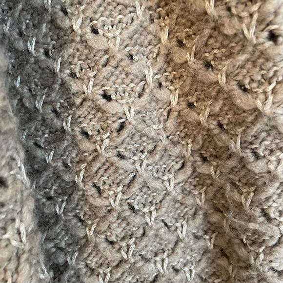 LOFT women's knit, collared cardigan sweater in brown. - Picture 5 of 6